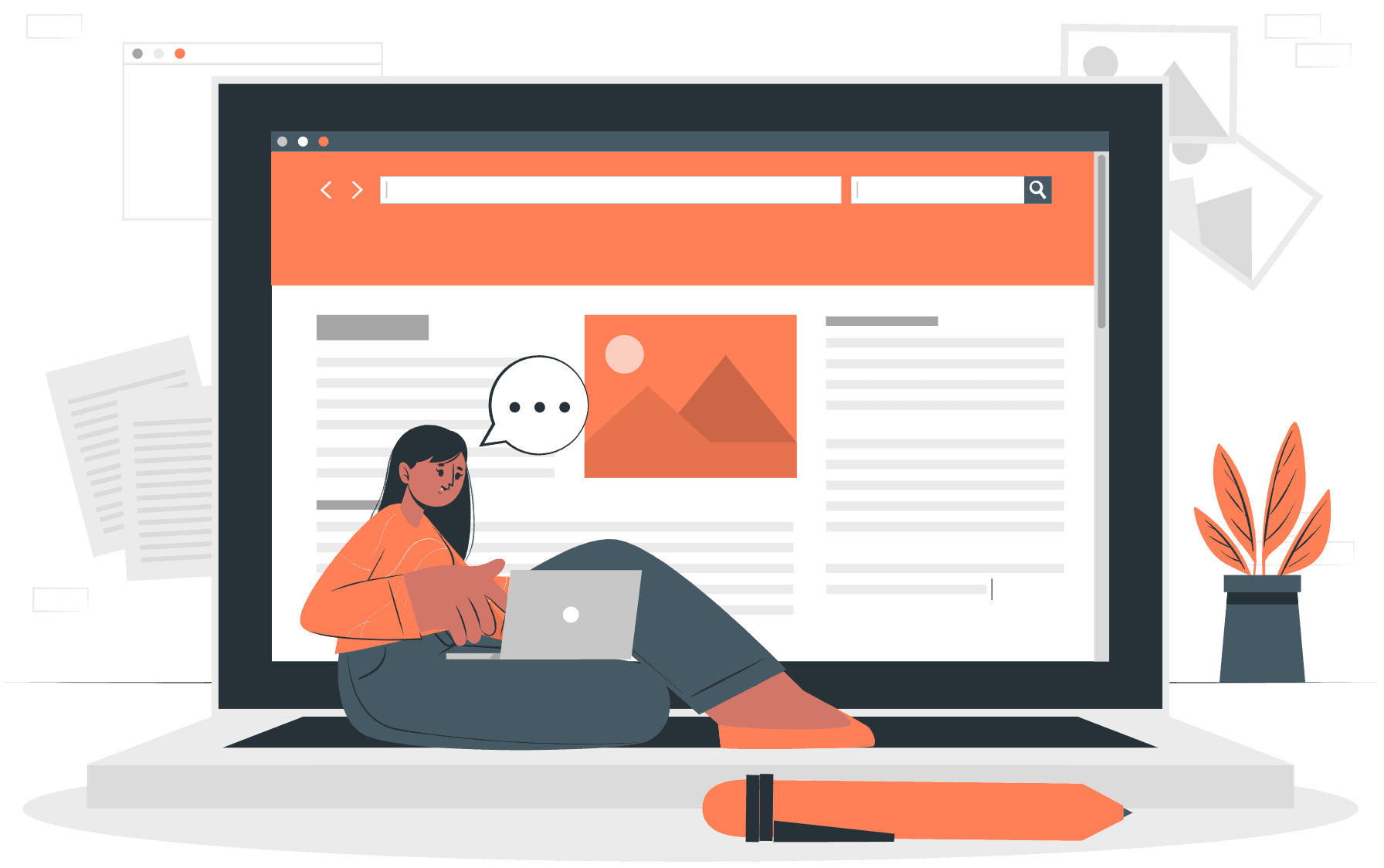 ilustración decorativa para la web